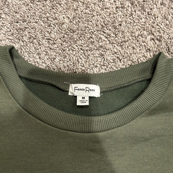 Faded Rose "Brooklyn" Chenille Patch Crewneck Sweatshirt - Picture 4 of 5